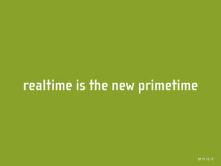 realtime is the new primetime



                                97 11 12 13
 