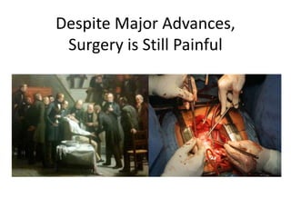 Despite Major Advances,
Surgery is Still Painful
 