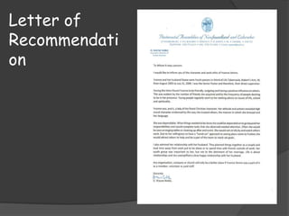 Letter of
Recommendati
on
 