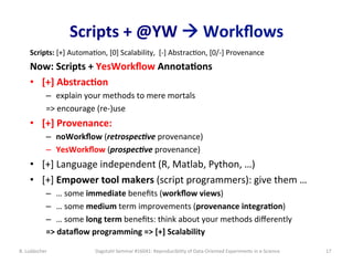 YesWorkflow: Yes, Scripts can be Workflows, Too! | PDF