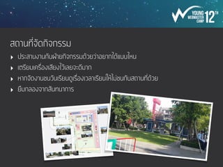 ฝ่ายสถานที่
บรรยาย : เม่นมาร์
เนื้อหา : ตูน
 