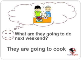 What are they going to do
next weekend?
They are going to cook.
 