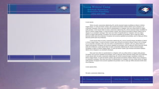 Young Writers' Camp Presentation