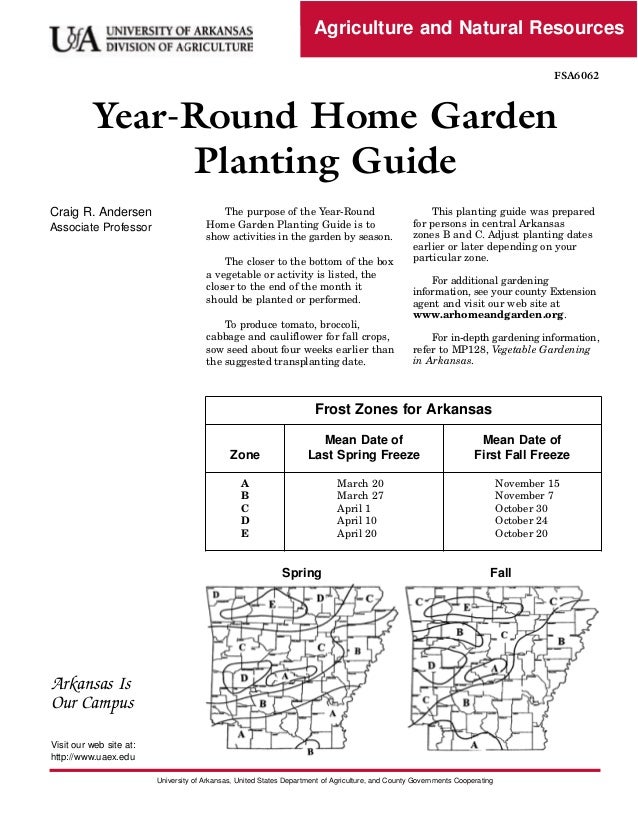 YearRound Home Garden Planting Guidebook for Arkansas Ywg89