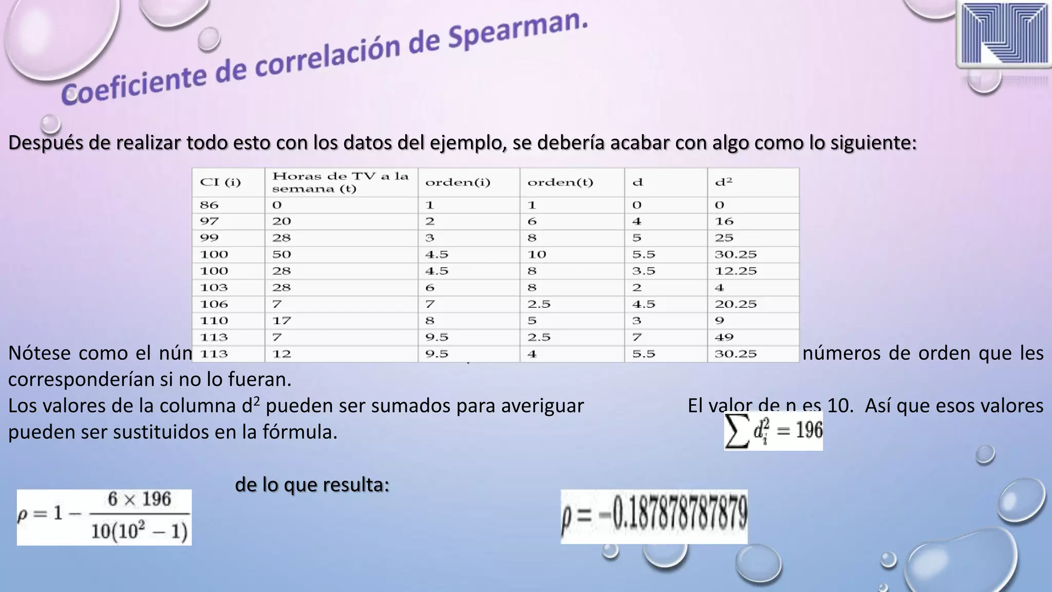 coeficientes de correlacion spearman y pearson | PPT
