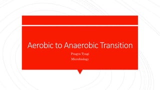 Aerobic to Anaerobic Transition
Pragya Tyagi
Microbiology
 