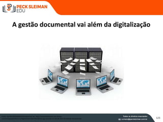 A gestão documental vai além da digitalização
123
Fonte: AUTOR DESCONHECIDO disponível em http://amazonsistemas.com.br/wp-
content/uploads/2012/11/Digitaliza%C3%A7%C3%A3o.jpg acessado em 03.08.2015 (finalidade educacional) 123
 