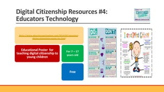 Digital Citizenship Resources #6:
BrainPop
http://www.brainpop.com/technology
/digitalcitizenship/
BrainPOP supports indiv...