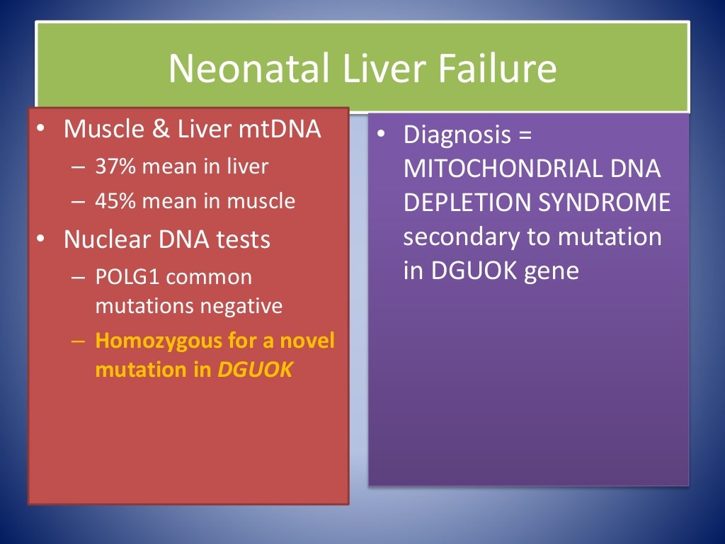 Neonatal liver failure