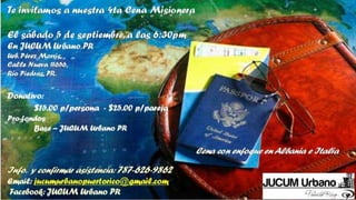 JUCUM Urbano PR - marzo - julio 2015 / Urban YWAM PR - march - july 2015