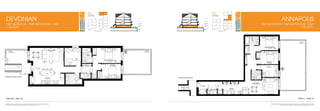 devonian

N

BLOCK B

KEY PLAN

KEY PLAN

3RD FLOOR

DEVONIAN
BLOCK A

BLOCK B

2ND FLOOR

UPPER GROUND
FLOOR

UPPER GROUND
FLOOR

LOWER GROUND
FLOOR

ANNAPOLIS

PARKING
GARAGE

Materials, specifications and floor plans are subject to change without notice. All floor plans are approximate
dimensions. Actual useable floor space may vary from the stated floor area. E. & O.E.

two bedroom + Two bathroom + Den
1125 SQ.FT.

LOWER GROUND
FLOOR

PARKING
GARAGE

BLOCK A

BLOCK B

LOWER GROUND FLOOR

LOWER GROUND FLOOR

TYPE B4 - UNIT 32

annapolis

3RD FLOOR

2ND FLOOR

two bedroom + Two bathroom + Den
1134 SQ.FT.

LOWER GROUND FLOOR

N

BLOCK B

LOWER GROUND FLOOR

TYPE C - UNIT 31
Materials, specifications and floor plans are subject to change without notice. All floor plans are approximate
dimensions. Actual useable floor space may vary from the stated floor area. E. & O.E.

 