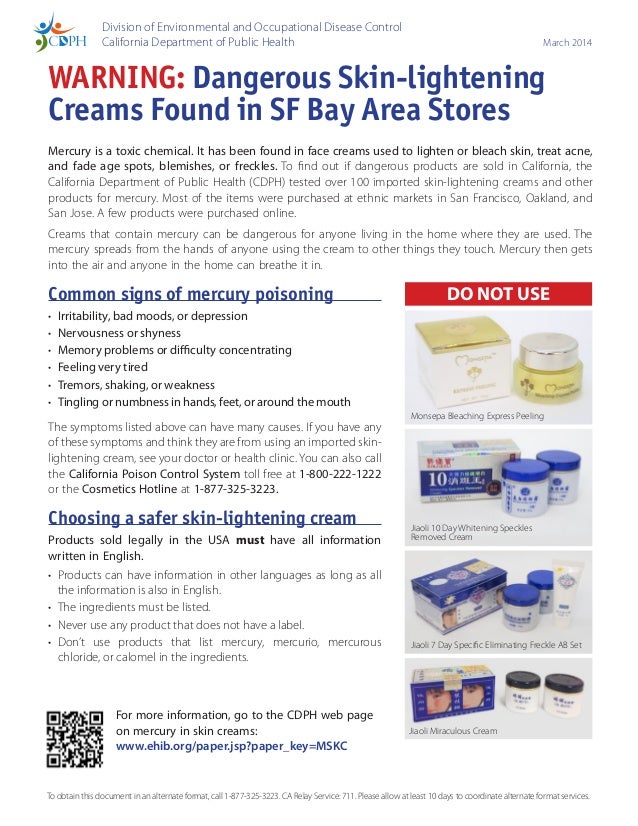 Dangerous Skin Lightening Creams Found in San Francisco Bay Area Stor…