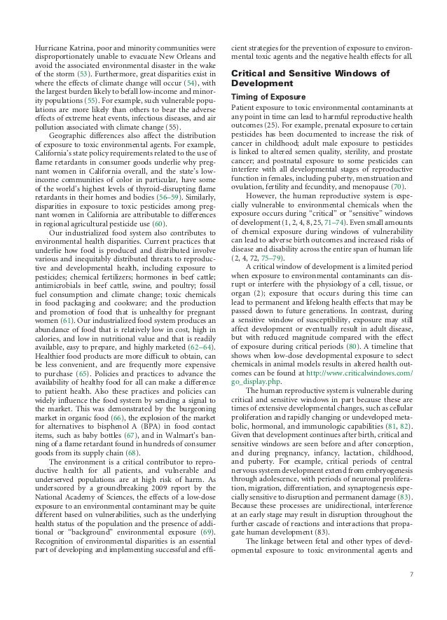 Exposure to Toxic Environmental Agents