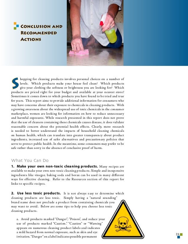 Household Hazards Potential Hazards of Home Cleaning Products