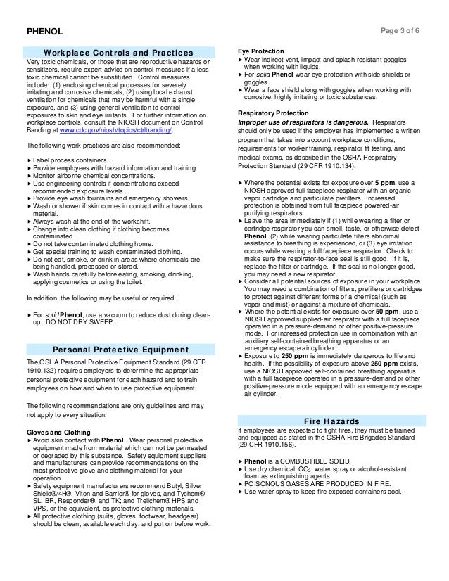 Phenol Hazardous Substance Fact Sheet