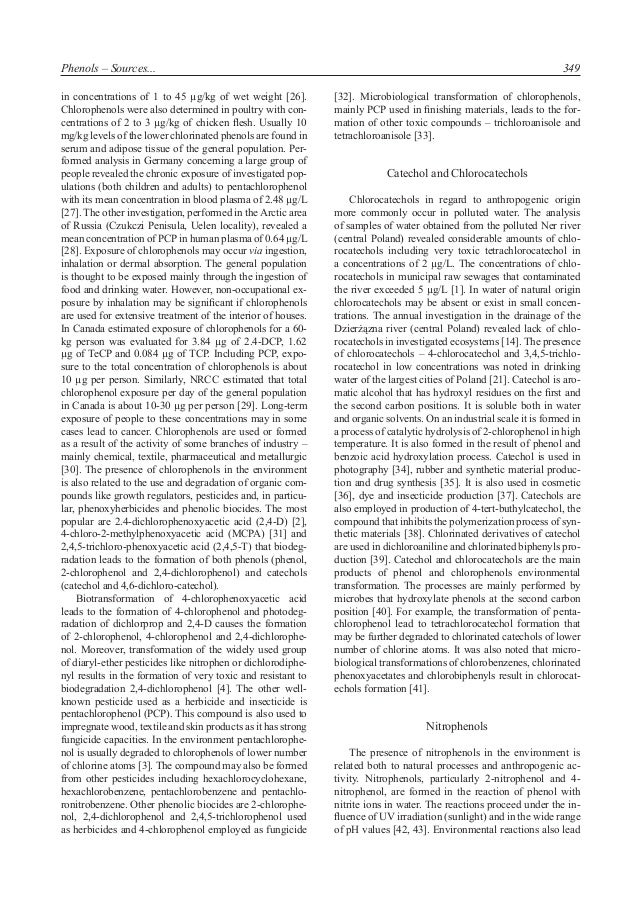 Phenols Sources & Toxicity