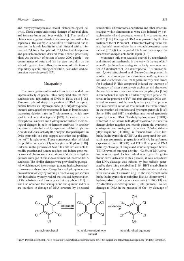 Phenols Sources & Toxicity
