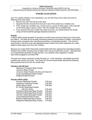 Where Lead Hides | PDF