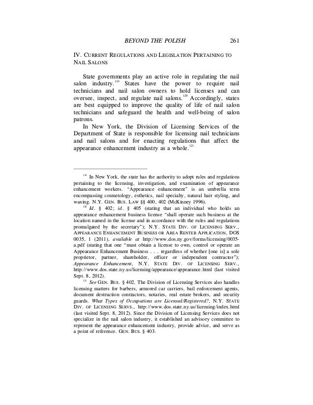 beyond the polish an examination of hazardous conditions in nail sa