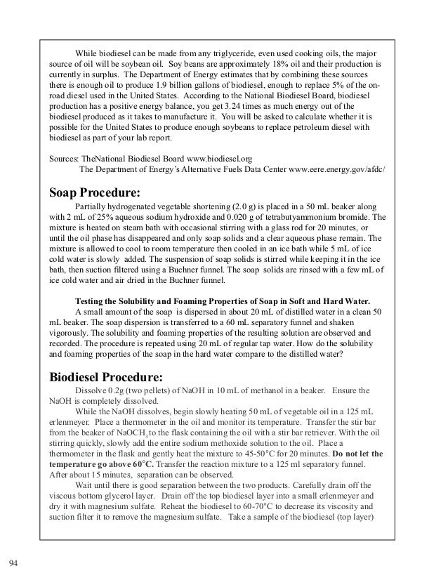 Making Soap & Biodiesel A Guide for Making your own Soap