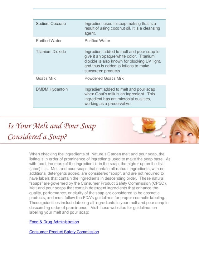 Melt & Pour Soap Information A Guide for Making your own Soap