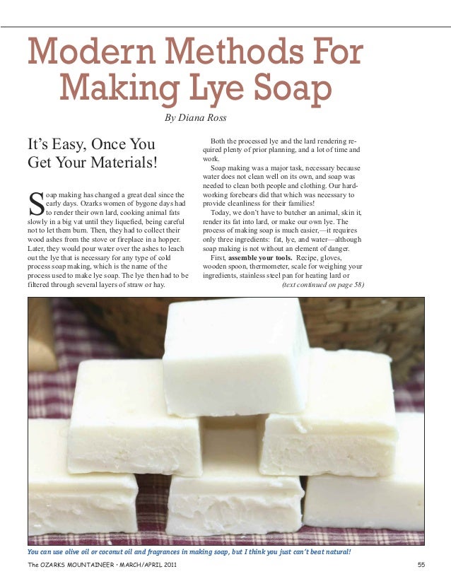 Modern Methods for Making Lye Soap A Guide for Making your own Soap