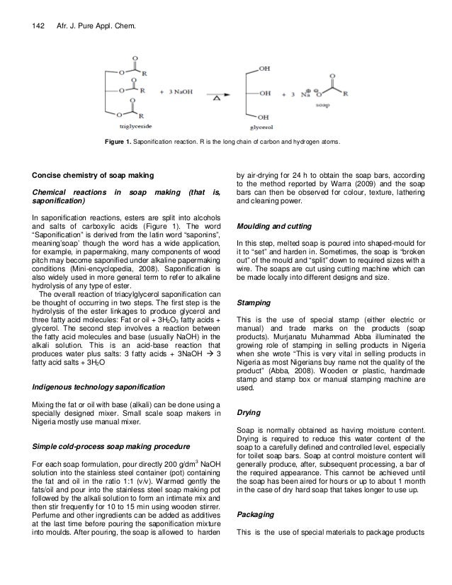 Soap Making in Nigeria using Indigenous Technology & Raw Materials