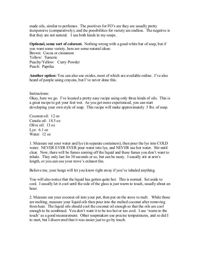 Cold Process Soap Making A Guide for Making your own Soap