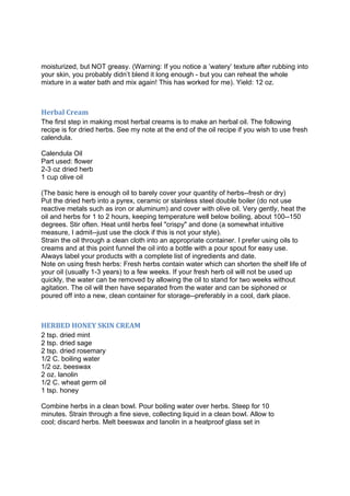 Homemade Hand Cream & Mask Recipe - A Guide for Making your own ...