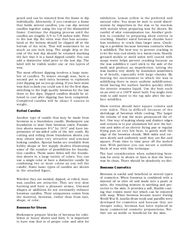 How to Make Beeswax Candles & Cosmetics A Guidebook to Making your