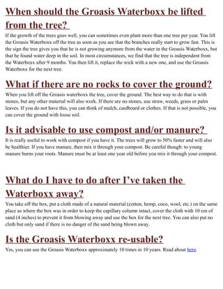 Groasis Boxes Groasis Waterboxx Lets Trees Grow Up in Unfriendly Places | PDF