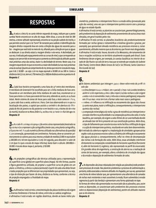 141
GE GEOGRAFIA 2018
29.BIOMAS DO BRASIL (Fuvest 2016)
OmaparepresentaumdospossíveistrajetosdachamadaFerroviaTransoceânica,
planejada para atender, entre outros interesses, ao transporte de produtos
agrícolasedeminérios,tornandoasexportaçõespossíveistantopeloOceano
Atlântico quanto pelo Oceano Pacífico.
Considerando-seotrajetoindicadonomapaelevandoemcontaumasobrepo-
siçãoaosprincipaisDomíniosMorfoclimáticosdaAméricadoSuleasfaixasde
transiçãoentreeles,definidospelogeógrafoAzizAb’Sáber,pode-seidentificar
a seguinte sequência de Domínios, do Brasil ao Peru:
a) Chapadões Florestados, Cerrados, Caatingas, Pantanal, Andes Equatoriais.
b) Mares de Morros, Pantanal, Chaco Central, Andes Equatoriais.
c) Chapadões Florestados, Chaco Central, Cerrados, Punas.
d) Mares de Morros, Cerrados, Amazônico, Andes Equatoriais.
e) Mares de Morros, Cerrados, Caatingas, Amazônico, Punas.
30.DESENVOLVIMENTO SUSTENTÁVEL (PUC-MG 2015)
O desenvolvimento sustentável busca um modelo de consumo que atenda às
necessidades da geração atual, sem comprometer a capacidade das gerações
futuras de satisfazerem suas próprias necessidades. Para que isso ocorra, é
necessário:
a) aumentar o consumo dos recursos naturais não renováveis, preservando os
recursos renováveis para as gerações futuras.
b) garantirumdesenvolvimentosocialeeconômico,fazendo,aomesmotempo,um
usorazoáveldosrecursosnaturaisepreservandoasespécieseoshabitatsnaturais.
c) diminuir o consumo de recursos naturais renováveis nos países mais pobres,
garantindoapreservaçãodasespéciesanimaisemextinçãoeoshabitatsnaturais.
d) estagnar o desenvolvimento tecnológico e econômico, em detrimento da
manutenção de estoques de recursos naturais para as gerações futuras.
31.ECOLOGIA (Fuvest 2016)
O estrato entre a crosta e a atmosfera, onde ocorre vida no planeta Terra,
caracteriza-se por apresentar trocas de matéria e energia, o que influi na
distribuição de biomassa e biodiversidade no planeta. Os fenômenos de ra-
diação solar (R) e de precipitação (P) estão diretamente correlacionados com
a distribuição da biomassa e da biodiversidade e variam, em grande medida,
latitudinalmente. De modo geral, quanto mais quente e mais úmida for uma
região, maiores serão a biomassa e a biodiversidade das espécies; por outro
lado,quantomaisfriaemaissecaforaregião,menoresserãotantoabiomassa
quanto a biodiversidade das espécies.
a) Combasenasinformaçõesfornecidaseemseusconhecimentos,representeno
gráficoabaixoalocalizaçãodoextremocommaiorbiomassaebiodiversidadee
osdoisextremoscommenorbiomassaebiodiversidade.Paraarepresentação,
utilize a legenda indicada.
b) Indique outro fator, além da radiação solar e da precipitação, que pode
afetar a distribuição de biomassa e de biodiversidade no planeta. Explique,
apontando dois exemplos.
32.VEGETAÇÃO NO MUNDO (FGV-RJ 2015)
Veja as tabelas:
CONSTITUIÇÃO E DISTRIBUIÇÃO DAS COBERTURAS VEGETAIS
NA PAISAGEM ZONAL INTERTROPICAL
Climas desérticos
Deserto Tufos arbustivos
De 0 a 250 mm
Climas secos
Formação Espinhosa Floresta muito seca Floresta seca
500 mm De 1000 a 2000 mm
Climas úmidos
Floresta semiúmida Floresta úmida Floresta pluvial
De 2000 a 8000 mm
Fonte: Construído a partir do diagrama de Holdridge. In: La Recherche, Paris: SES, no. 243, 1992, p. 606.
Com base na tabela, que reproduz o esquema panorâmico referente a uma
zona do planeta, responda:
a) Por que, nessa zona planetária, cinco das situações possíveis de cobertura
vegetal são florestas?
b) Compare esse quadro com o que seria um quadro na Zona Temperada (que
temlatitudesmaisaltas).Haveriadiferençasnoperfildedistribuiçãovegetal
dessa última? Em que medida e por quê?
VENDA PROIBIDA
 