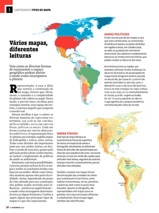 17
GE GEOGRAFIA 2018
HORÁRIO DE VERÃO
Comohoráriodeverão,oBrasilmantémseus
quatrofusos,masmudaadisposiçãodeles,pois
asregiõesSul,SudesteeCentro-Oesteadiantam
o relógio em uma hora. O objetivo é aproveitar
melhoraluzsolar,jáque,duranteoverão,quan-
tomaioralatitude,maiorofotoperíodo–oSol
nasce mais cedo e se põe mais tarde.
A medida provoca uma importante redução
no consumo de energia durante os horários de
maior consumo, sobretudo das 18h às 20h, o
quereduzasobrecarganosistemaelétricoeos
riscos de apagões. Nos estados localizados em
latitudes mais baixas (mais próximos da linha
do Equador), como no Nordeste e Norte, há
pouca variação do fotoperíodo e, por isso, não
compensa fazer a mudança para o horário de
verão. Nesses estados, mesmo que houvesse
alguma economia de energia à tarde, a mu-
dança provocaria um aumento no consumo
de energia no início da manhã.
Ohoráriodeverãocomeçanoterceirodomin-
go de outubro e termina no terceiro domingo
de fevereiro. Se neste último for carnaval, o
encerramento fica para o domingo seguinte.
VENEZUELA MUDA FUSO HORÁRIO CRIADO POR
CHÁVEZ PARA POUPAR ENERGIA
A Venezuela reverteu nesta sexta-feira (15) uma mudança de fuso
horário de meia hora que foi uma das marcas registradas do governo
do falecido presidente Hugo Chávez.
Chávez atrasou os relógios do país 30 minutos em 2007 para que as
crianças pudessem acordar para ir à escola com luz do sol.
Mas seu sucessor, Nicolás Maduro, decidiu retomar o sistema ante-
rior, quatro horas atrás do Horário do Meridiano de Greenwich (GMT,
na sigla em inglês), para ter mais luz solar no final da tarde, quando
o consumo de energia chega ao máximo. (...)
G1, 15/4/2016
SAIU NA IMPRENSA
OS FUSOS HORÁRIOS DO BRASIL
Exemplos da variação dos horários nos fusos brasileiros quando
em Londres (fuso de referência) são 15 horas
As regiões Sul, Sudeste e Nordeste, o Distrito Federal e os estados
de Goiás, do Tocantins, Pará e Amapá acompanham o horário de
Brasília. Mato Grosso, Mato Grosso do Sul, Rondônia, Roraima e a
maior parte do Amazonas têm uma hora a menos. Já um pequeno
trecho do Amazonas e o Acre passaram a ter duas a menos que Brasília
com a mudança de fuso implementada em 2013.
Com as alterações, o Brasil ficou com quatro fusos horários. No
alto, os relógios mostram os diversos horários quando é meio-dia em
Brasília. Note como Fernando de Noronha e as ilhas oceânicas estão
mais “adiantados” em relação aos horários do Brasil continental:
nessas regiões já são 13 horas.
DF
PA
GO
AP
MA
PI
BA
CE
PE
SP RJ
ES
AC
AM
RR
RO
MT
MS
PR
SC
MG
TO
RS
11h
10h 12h 13h
Atol das
Rocas (RN)
3’52’S
33’50’O
Penedos de
S. Pedro e
S. Paulo (RN)
3’56’S
29’22’O
Fernando de
Noronha (PE)
3’50’S
32’24’O
*Em relação ao
horário de Greenwich
-4h
-5h
-2h
-3h
FUSO
HORÁRIO*
RN
PB
AL
SE
1h
entram no
horário de verão
não entram no
horário de verão
SAIBA MAIS
VENDA PROIBIDA
 