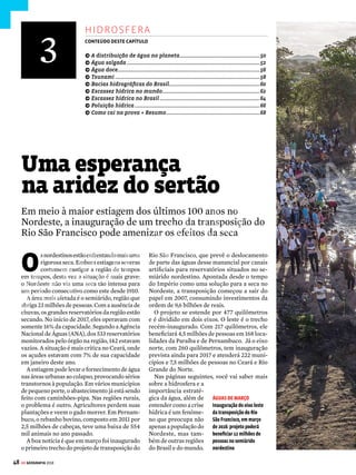 RESUMO
47
GE GEOGRAFIA 2018
Litosfera
ESTRUTURASGEOLÓGICASAcamadamaissuperficialdoplaneta
éalitosfera,cujasuperfícieéformadaportrêstiposdeestrutura
geológica:escudoscristalinos(osterrenosmaisantigos,formados
por rochas magmáticas), bacias sedimentares (surgidas com a
erosão das rochas dos escudos cristalinos) e dobramentos mo-
dernos(formaçõesrecentesqueficamentreasplacastectônicas).
RELEVO Existem quatro principais tipos de relevo no mundo:
depressões são áreas localizadas em altitude inferior à das re-
giõesvizinhasouabaixodoníveldomar;montanhassãoáreas
elevadasresultantesdochoquedeplacastectônicas;planaltos
sãoelevaçõesdelimitadasporsuperfíciesrebaixadas;eplanícies
sãoáreasplanas,geralmenteencontradasembaixasaltitudes.
PLACAS TECTÔNICAS São gigantescos blocos que integram
a litosfera. O globo é recortado por grandes placas que se
deslocam e se chocam, numa movimentação constante e
lenta. As regiões próximas à borda dessas placas são sujeitas
a terremotos e atividade vulcânica.
FORÇAS INTERNAS E EXTERNAS Asforçasinternasdãoforma
ao relevo. O tectonismo consiste no lento deslocamento das
placastectônicas.Osabalossísmicossãoostremorescausados
nasuperfíciedoplanetapelamovimentaçãodaplacatectônica.
Já o vulcanismo é a elevação do magma para a superfície por
meio de fendas na crosta terrestre. São duas as principais for-
ças externas. O intemperismo é o processo de degradação das
rochasprovocadaporfenômenosquímicosefísicos.Jáaerosão
consistenodesgastedarochaemrazãodaexposiçãoprolongada
a agentes naturais, como ventos, geleiras, rios e mares.
RECURSOSMINERAISOsminériossãoelementosdosquaispo-
demos extrair substâncias de interesse econômico. Destacam-
se os utilizados para a obtenção de metais, como o alumínio,
o ferro e o titânio. Os depósitos mais explorados ficam nos
escudos cristalinos. No Brasil, os minérios são encontrados
principalmente em Minas Gerais e no Pará.
SOLOS O solo compreende a parte superficial da litosfera e
se forma, principalmente, da decomposição das rochas e se
dispõe em camadas, denominadas horizontes. Os horizontes
O (orgânico) e A são os mais superficiais e mais significativos
para a agricultura. A composição mineral, o nível de acidez
e a capacidade de reter matéria orgânica e água são fatores
determinantes para a fertilidade dos diferentes tipos de solos,
de grande importância para as atividades agropecuárias.
LIXO A deposição inadequada do lixo em aterros sem nenhum
controle ambiental (os chamados lixões) está entre as princi-
pais causas da contaminação dos solos nas cidades. Mais de
50% dos municípios destinam os resíduos sólidos em lixões.
Apenas 28% das cidades faz o descarte em aterros sanitários.
SAIBA MAIS
As enchentes ocorrem quando a precipitação é elevada e a vazão ultrapassa a
capacidade de escoamento dos rios. É um fenômeno natural, provocando inun-
dações, que permitem a deposição de partículas minerais e de matéria orgânica
naáreaquevaialémdesuasmargens–avárzea.Noentanto,emgrandescidades
como São Paulo, a impermeabilização do solo ocasiona grandes alagamentos.
A água não consegue infiltrar no solo, escoando de forma rápida e em grande
volumeparaasviasdecirculaçãodetrânsito.ÉoqueacontecenaMarginalTietê:
Pista
local
Pista
local
Pista
expressa
Pista
expressa
RIO TIETÊ
Marginal direita
Marginal esquerda
Área de inundação
Nível normal
3.(EspcexAman2016)Orelevoéoresultadodaatuaçãodeforçasdeorigem
internaeexterna,asquaisdeterminamasreentrânciaseassaliênciasdacrosta
terrestre. Sobre esse assunto, podemos afirmar que
I. o surgimento das grandes cadeias montanhosas, como os Andes, os Alpes
e o Himalaia, resulta dos movimentos orogenéticos, caracterizados pelos
choques entre placas tectônicas.
II.ointemperismoquímicoéumagenteesculpidordorelevomuitocaracterísticodas
regiõesdesérticas,emvirtudedaintensavariaçãodetemperaturanessasáreas.
III. extensasplanícies,comoasdosriosGanges,naÍndia,eMekong,noVietnã,
são resultantes do trabalho de deposição de sedimentos feito pelos rios,
formando as planícies aluviais.
IV. osplanaltosbrasileiroscaracterizam-secomorelevosresiduais,poisperma-
necerammaisaltosqueorelevocircundante,porapresentaremestrutura
rochosa mais resistente ao trabalho erosivo.
V. por situar-se em área de estabilidade tectônica, o Brasil não possui formas
de relevo resultantes da ação do vulcanismo.
Assinale a alternativa que apresenta todas as afirmativas corretas
a) I, II e III
b) I, III e IV
c) II, IV e V
d) I, II e V
e) III, IV e V
RESOLUÇÃO
As afirmativas I, III e IV estão corretas. Sobre os outros itens, a afirmativa II diz,
equivocadamente, que o intemperismo químico ocorre em regiões desérticas. Na
verdade,nessaslocalidadescombaixoíndicepluviométricoverifica-seaatuaçãodo
intemperismofísicoedaerosãoeólica.JáaafirmativaVestáincorretaporqueopassado
geológico do atual território do Brasil, durante a Era Mesozoica, registra atividade
vulcânica. Ela foi responsável por aspectos importantes da estrutura geológica, do
relevoedosolonopaís,comoaexistênciadecuestasbasálticasedosolodeterraroxa.
Resposta: B
VENDA PROIBIDA
 