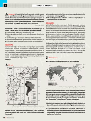 67
GE GEOGRAFIA 2018
Descarga no mar de dejetos
industriais e urbanos
Área poluída pela
circulação de petróleo
Mares e lagos poluídos
Mares e lagos bastante poluídos
OCEANO ATLÂNTICO
OCEANO PACÍFICO
OCEANO PACÍFICO
OCEANO ÍNDICO
OCEANO GLACIAL ANTÁRTICO
Greenwich
Círculo Polar Antártico
Trópico de Câncer
Trópico de Capricórnio
Equador
OCEANO GLACIAL ÁRTICO
Círculo Polar Ártico
0 2.500 5.000 km
N
POLUIÇÃO DAS ÁGUAS (2007)
Fonte: ilustração de Alex Argozino, baseado em mapa publicado no Atlas Geográfico: Espaço Mundial (Editora Moderna).
CONTAMINAÇÃO
INTEROCEÂNICA
O uso de adubos químicos
nas lavouras, que é escoado
no litoral, e a deposição de
material não biodegradável
respondem por grande parte
da poluição nas áreas
costeiras. Veja também como o
transporte marítimo deixa um
rastro de petróleo por onde
passam os cargueiros.
 COMMODITIES
São produtos de
origem mineral
(petróleo, minério de
ferro, alumínio, entre
outros) ou agrícola
(soja, milho, algodão,
etc.) negociados nas
bolsas de valores no
mercado internacional
SAIBA MAIS
A CATÁSTROFE DO MAR DE ARAL
Além de contaminar os mananciais, a agroindústria
também provoca enorme desperdício de água. Quando
mal planejada, a irrigação pode dar origem a catástrofes
ambientais extremas. É o que aconteceu no Mar de Aral.
Encravado entre o Uzbequistão e o Cazaquistão, na Ásia
Central, o Aral ocupava uma área de 68 mil quilômetros
quadrados–poucomaiorqueoestadodoRiodeJaneiro.
O desastre começou a se formar nos anos 1960, com o
desvio dos rios Amu e Syr para irrigar as lavouras da
antiga União Soviética. Passados quase 50 anos, o Aral
perdeu90%dovolumedeágua.Entreoutrasconsequên-
cias, o recuo ampliou as áreas desérticas e o processo
de salinização decorrente da irrigação mal planejada
diminuiudrasticamenteafloraeafaunalocais.Em2014,
a parte oriental do Mar de Aral secou completamente.
1977 2016
NASA
A deposição de lixo e
vazamentos nos oceanos
Os oceanos são os principais “corredores” do
transporte mundial de mercadorias e matérias-
-primas. Os milhares de navios cargueiros e de
pesca industrial provocam, nas rotas mais utili-
zadas, a poluição das águas com vazamentos de
combustíveis e deposição de lixo (veja o mapa).
Outras fontes de resíduos sólidos nos oceanos,
principalmente de plásticos e outros materiais
não biodegradáveis, são as cidades litorâneas e
a descarga de rios poluídos nas águas oceânicas.
Os vazamentos de petróleo que ocorrem com
certa frequência nos poços explorados no assoa-
lho oceânico também estão entre as principais
fontes poluidoras dos oceanos.
O uso de adubos químicos e de
agrotóxicos na produção agrícola
A agricultura comercial, voltada para a produ-
ção de commodities comercializadas em escala
global,utilizatoneladasdeadubosquímicospara
aumentar a produtividade e de produtos tóxicos
para controlar a proliferação de pragas (insetos,
doenças e plantas indesejadas) nas lavouras.
Além de contaminar os solos (veja mais na pág.
44), o uso desses produtos dá origem ao pro-
cesso de fertilização artificial das águas de rios,
lagos e oceanos com nutrientes, principalmente
nitrogênio e fósforo. É o mesmo fenômeno da
eutrofização, verificado na poluição por esgoto
doméstico. Estudos mostram que o Aquífero
Guarani, um dos maiores reservatórios de água
doce do mundo, apresenta elevado grau de con-
taminação por agrotóxicos.
VENDA PROIBIDA
 
