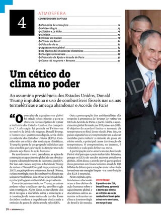 69
GE GEOGRAFIA 2018
III. AEuropaOriental,aChinaeoMéxicoapresentamriscosdeescassezmaiores
doqueoBrasil,emrazãodeconsideráveiscontingentespopulacionaisem
áreasurbanaseproduçãoindustrialdiversificada,setoresqueconsomem
mais água do que a agropecuária em todo o mundo.
Assinale a alternativa correta.
a) Apenas a afirmação I está correta.
b) Apenas a afirmação II está correta.
c) Apenas a afirmação III está correta.
d) Apenas as afirmações I e II estão corretas.
e) Apenas as afirmações II e III estão corretas.
RESOLUÇÃO
AafirmaçãoIestáincorreta.Oriscodeescasseznasáreascitadaséelevadoemrazão
da presença do clima desértico na região, exemplificado pela presença do extenso
Deserto do Saara. Além, disso o Rio Nilo, embora não seja um rio intermitente, não
é garantia de abastecimento aos países assinalados. A construção de barragens ao
longodeseucursoparaageraçãodeenergiahidrelétricatambémpodeafetarofluxo
daságuasdoNiloparaospaísesdaregião.
AafirmaçãoIIécorreta,poisapontaosproblemasqueprejudicamaofertadeáguada
região metropolitana de São Paulo, onde ocorrem desperdício e ocupação irregular
dosmananciais,diminuindoaofertadeágua.
AafirmaçãoIIIéincorreta.Apesardeapontaradequadamentequeosriscosdeescas-
sez hídrica na Europa Oriental, na China e no México são maiores do que no Brasil,
osetorquemaisconsomeáguaemescalamundialéoagropecuárioenãooindustrial.
Resposta: B
 SAIBA MAIS
GRANDES RESERVATÓRIOS DE ÁGUA MUNDO
Veja a seguir quais são as principais bacias hidrográficas do mundo:
1. Yukon
2. Mackenzie
3. Nelson
4. Mississipi
5. St. Lawrence
6. Amazônica
7. Paraná
8. Níger
9.BaciadoLagoChade
10. Congo
11. Nilo
12. Zambezi
13. Volga
14. Ob
15. Yenisey
16. Lena
17. Kolyma
18. Amur
19. Ganges
e Brahmaputra
20. Yangtze
21. Murray Darling
22. HuangHe
23. Indo
24. Tigre e Eufrates
25. Danúbio
26. Orange
RESUMO
Hidrosfera
HIDROSFERAÉoconjuntodetodaaáguapresentenoplaneta,
que corresponde a cerca de 1,4 bilhão de quilômetros cúbicos
e cobre mais de 70% da superfície do globo.
CICLO HIDROLÓGICO É o processo pelo qual a água circula
entre a superfície da Terra e a atmosfera. A energia solar pro-
voca a evaporação da água, que passa para o estado gasoso
e chega à atmosfera. Esse vapor de água se transforma em
nuvem, que se condensa, dando origem às chuvas. As gotas de
água atingem os continentes e são escoadas para rios, lagos
e oceanos e também se infiltram no solo.
ÁGUA SALGADA A água salgada representa 97,5% de toda
a hidrosfera. Esse volume se divide em oceanos e mares.
Os oceanos são grandes áreas de água salgada delimitadas
peloscontinentes.Osmaressãoblocosmenoresdeáguaesão
classificados conforme sua relação com os oceanos. Podem
ser de três tipos: abertos, continentais e fechados.
ÁGUA DOCE Apenas 2,5% de toda a hidrosfera corresponde
a água doce. Desse total, quase 70% estão congelados em
geleiras ou calotas polares. O volume de água disponível para
o consumo humano, presente em lençóis subterrâneos, lagos
e rios, não chega a 1% da hidrosfera.
BACIAS HIDROGRÁFICAS DO BRASIL O território brasileiro
concentra mais de 12% da água doce superficial do planeta.
O Brasil apresenta oito grandes regiões hidrográficas: Amazô-
nica (a maior do mundo), dos rios Tocantins-Araguaia, do São
Francisco, do Rio Parnaíba, do Rio Paraná, do Rio Paraguai, do
Rio Uruguai e do Atlântico.
ESCASSEZ DE ÁGUA A distribuição de água no planeta é irre-
gular, com regiões onde há abundância (como a Amazônia) e
outras que sofrem com a escassez (como trechos da África).
Cerca de 2,4 bilhões de pessoas não têm acesso à água limpa.
Isso se deve principalmente ao mau gerenciamento das fontes
naturais, como a ocupação ilegal dos mananciais. Além disso,
há uma superexploração das reservas hídricas. Somente a
agriculturaconsome69%daáguadocedisponível–aindústria
absorve 21% e o uso doméstico representa 10%.
ESCASSEZ DE ÁGUA NO BRASIL A água por aqui é abundante,
mas mal distribuída. O Nordeste tem 28% da população, mas
apenas3%daáguadisponível.Atualmente,asregiõesNordeste
e Sudeste enfrentam grave escassez hídrica em função da falta
de chuva e da má gestão das fontes de água.
POLUIÇÃO DAS ÁGUAS Os rios e lagos são ameaçados pelo
lançamentodedejetosindustriaiseagrícolas,esgotodoméstico
e resíduos sólidos. Cerca de um terço da população mundial
não dispõe de água suficiente para o saneamento básico.
VENDA PROIBIDA
 