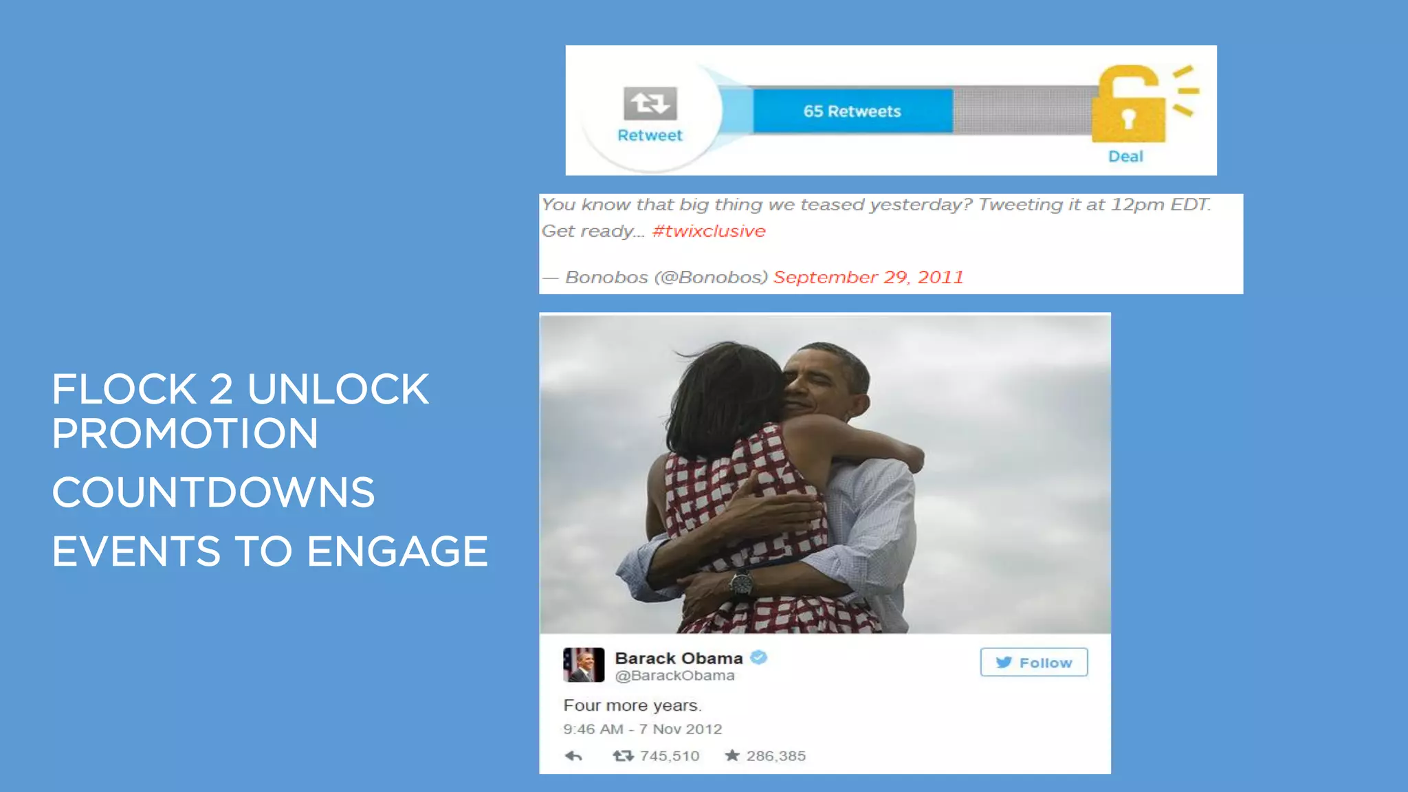 FLOCK 2 UNLOCK
PROMOTION
COUNTDOWNS
EVENTS TO ENGAGE
 