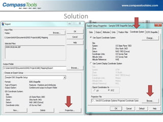 how to get gps pathfinder office to export prj file