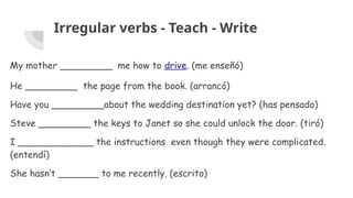 Drive Irregular Comprehensive Revision of English Irregular Verbs with Examples | PPTX