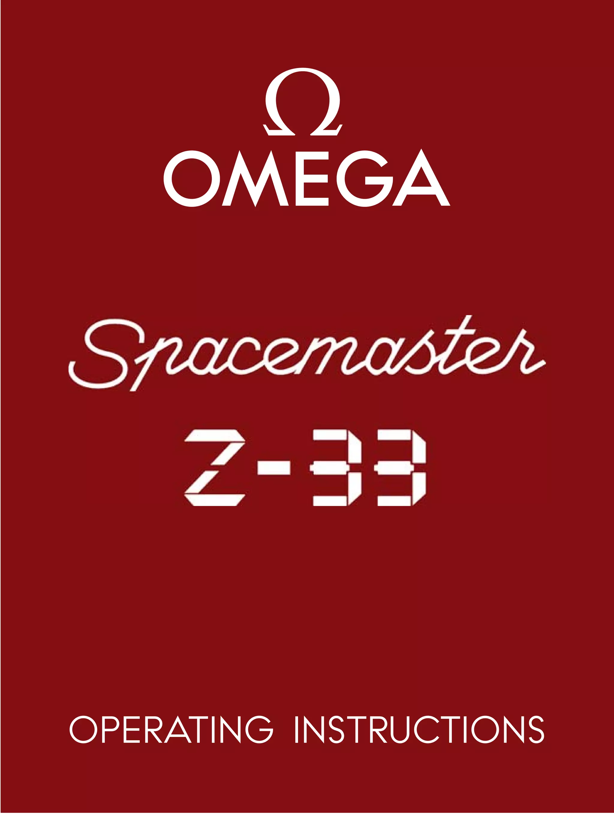 Z-33 Omega space master instruction manual PDF | PDF