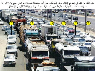 ‫ؽزٝ اٌؽش٠ك اٌؾشلٟ اٌغش٠غ (اٌذائشٞ) ٚاٌزٞ وبْ ػٍٝ أؼشاف عذح ػٕذ ثٕبءٖ ٚ اٌزٞ ٚعغ ِٓ 3 إٌٝ 4‬
       ‫ِغبساد رزىذعذ اٌغ١بساد ػٍ١ٗ ٌزىْٛ 6 ِغبساد ثذال ِٓ 4 ٚ ثٙزا اٌؾىً ِٓ اإلخزٕبق‬




         ‫6‬                   ‫5‬                  ‫4‬           ‫3‬          ‫2‬           ‫1‬




    ‫7‬
 