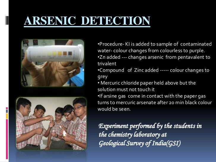 The Method of Testing The Presence Of Arsenic