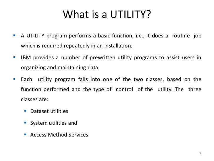 Z OS IBM Utilities