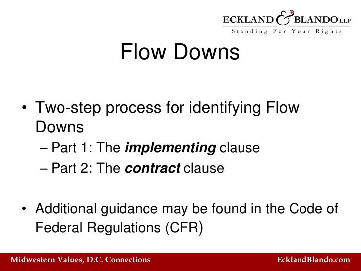 Mandatory Flow Down Clauses | Update – TVHG