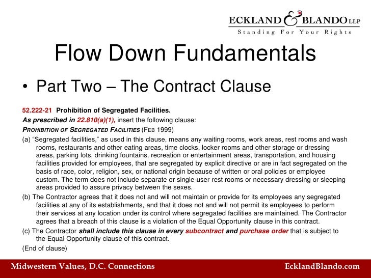 Flow Down Clause – Construction Law – ITVEYB