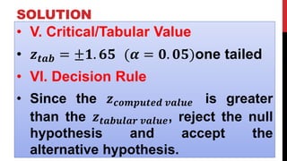 Z test for two sample mean | PPTX