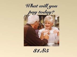 WWhhaatt wwiillll yyoouu 
ppaayy ttooddaayy?? 
$$11..8855 
 