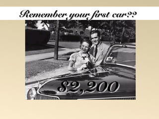 RReemmeemmbbeerr yyoouurr ffiirrsstt ccaarr???? 
$$22,,220000 
 