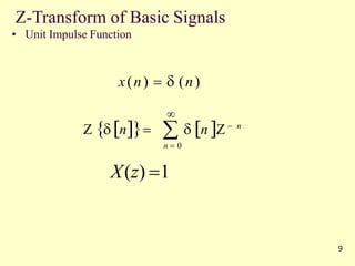 Basic Z Transform Z transform | PDF