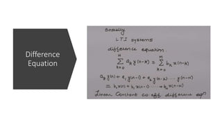 Difference
Equation
 
